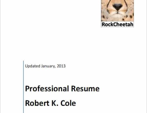 Protected: Professional Resume for Robert Cole