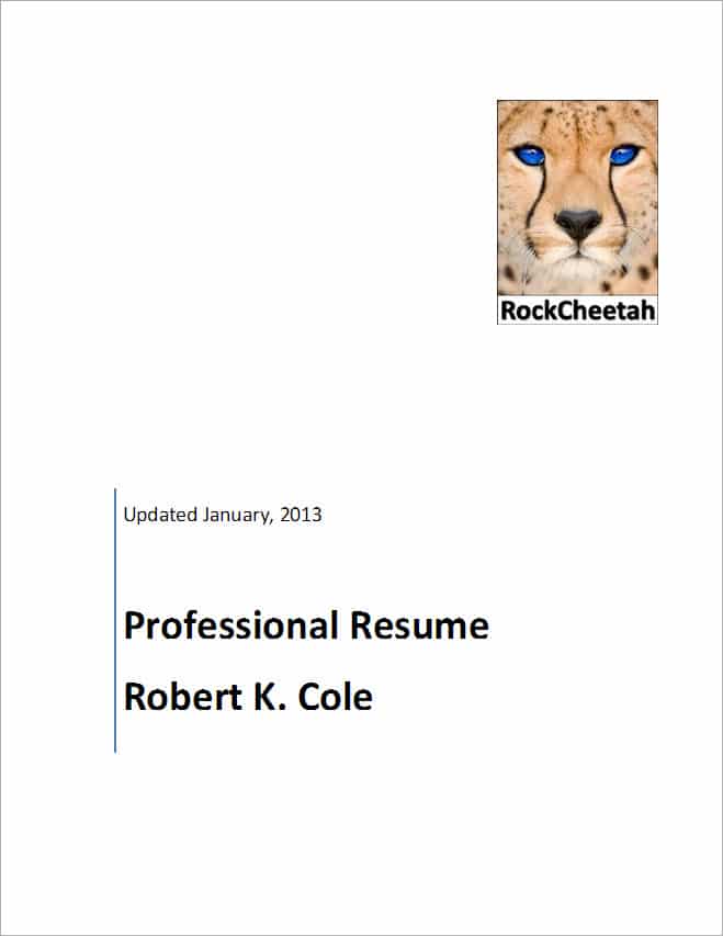 Robert Cole's Resume