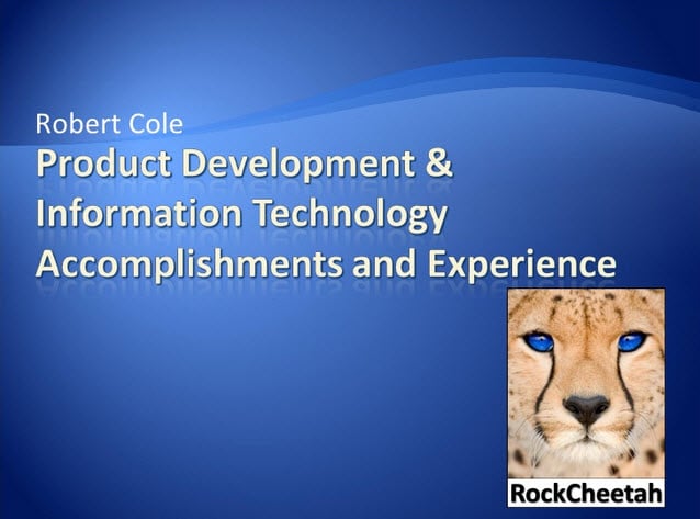 Robert Cole's Product Development & Information Technology Accomplishments and Experience
